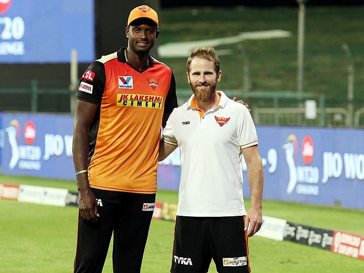 Jason Holder and Kane Williamson