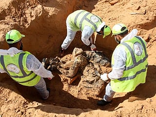 Photos: Seventeen bodies unearthed in Libyan mass graves
