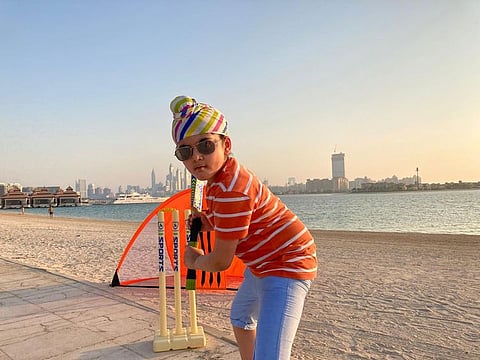 Nine-year-old Arjan Singh also has his own YouTube cricket channel.