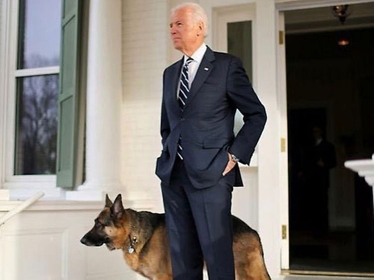 Joe Biden with his pet
