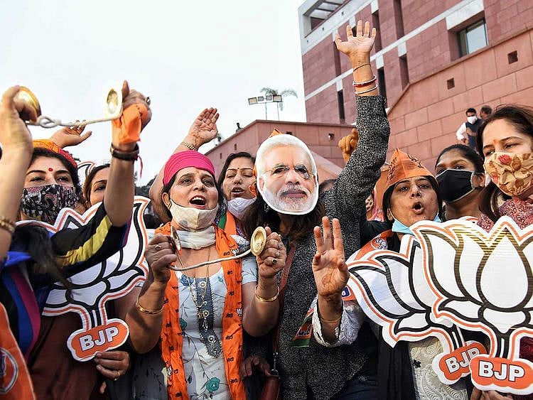 BJP supporters bihar polls Delhi