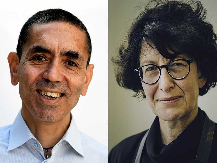 Dr Ugur Sahin and Dr Ozlem Tureci, founders of BioNTech