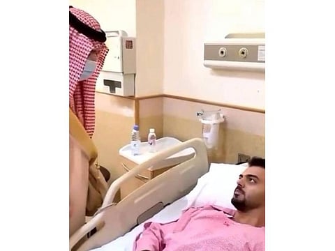 Prince Mishal Bin Majed, Governor of Jeddah, on Wednesday visited the injured in the Jeddah cemetery attack.