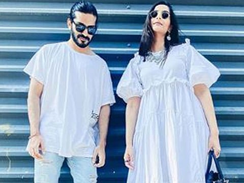 Sonam Kapoor with her brother