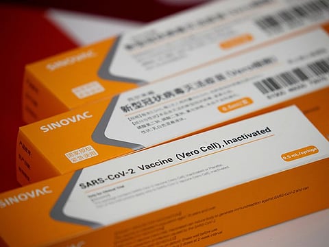 Packages of vaccine candidate for SARS-CoV-2 by Sinovac Biotech.