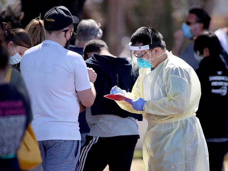 Coronavirus testing medical staff