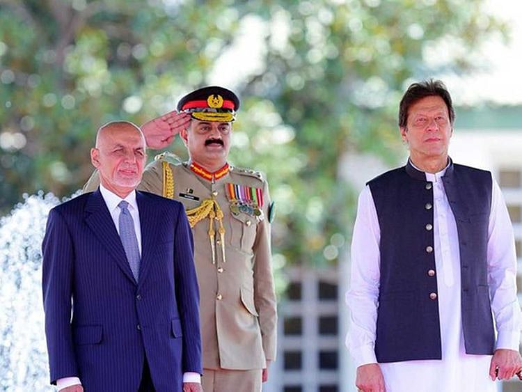 Imran Khan and Afghan President Ashraf Ghani