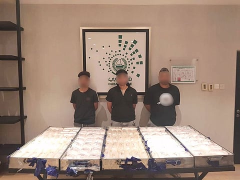 The suspects with the drug haul.