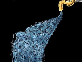 Cartoon: Global wars increase refugee crisis