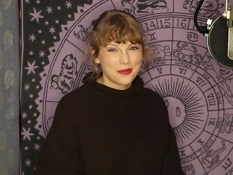 In this screen shot provided by ABC on Sunday, Nov. 22, 2020, Taylor Swift accepts the award for artist of the year at the American Music Awards at the Microsoft Theater in Los Angeles.