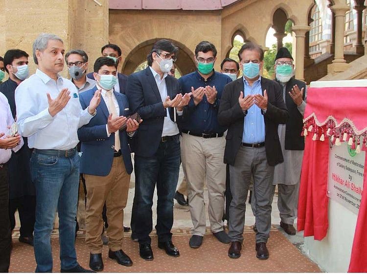  Karachi's Administrator Iftikhar Ali Shallwani Frere Hall Karachi