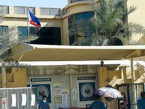 Philippine Consulate General building in Dubai. Philippine missions in the UAE will remain closed for six days from November 30 to December 5. . Virendra Saklani/Gulf News