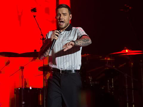 Liam Payne performing in Dubai.