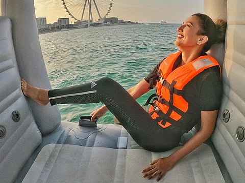 Gauahar Khan in Dubai.