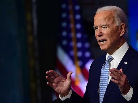 President-elect Joe Biden introduces key foreign policy and national security nominees and appointments at the Queen Theatre on November 24, 2020 in Wilmington, Delaware. 