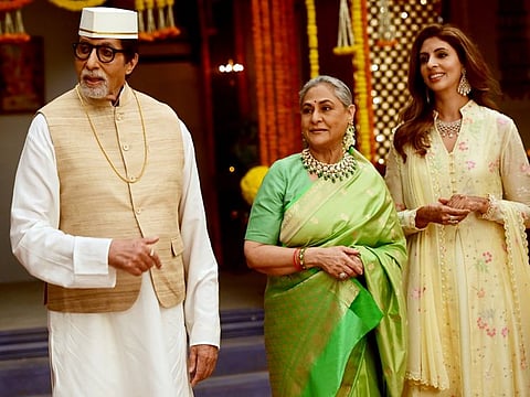 Amitabh, Jaya and Shweta Bachchan.