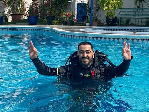  Musa Murad had his dream to learn diving fulfilled with the help of Dubai Police. 