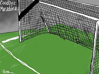 Cartoon: Diego Maradona, one of planet’s best footballers, no more