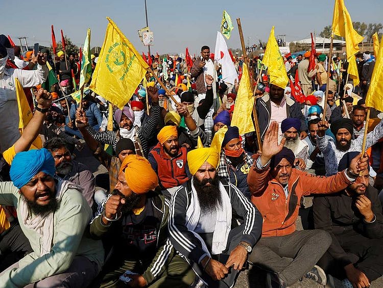 Farmers protest india delhi border