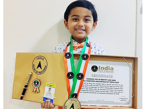 Three-year-old Advit Golechha can identify 195 countries and their capitals by their flags.