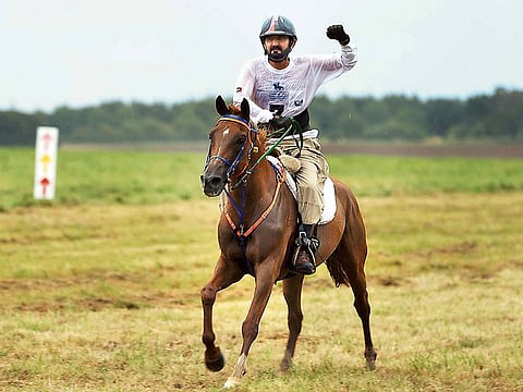 Showing the way: Sheikh Mohammed soon after winning the Longines FEI Endurance World Championship title in 2012. He and members of the ruling family of Dubai played a pioneering role in establishing the UAE as a dominating force in the sport. 