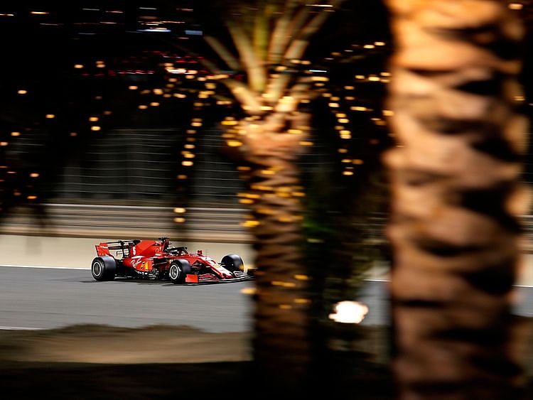 Ferrari's Sebastian Vettel during practice ahead of the Bahrain Grand Prix