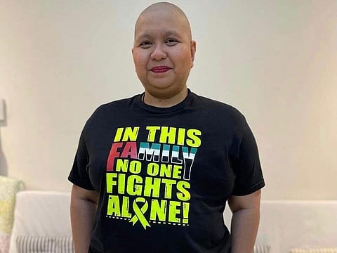  Maria France Vizcaya has created different designs with the UAE national flag colours of red, white, green and black.