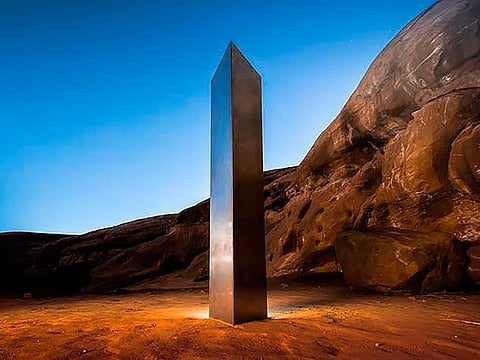 The metal monolith has been found in a remote area of Utah.