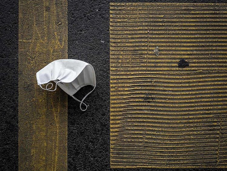 Discarded mask France