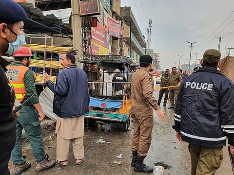 At least one person died and eight others were injured in an explosion on Friday afternoon in Rawalpindi city.