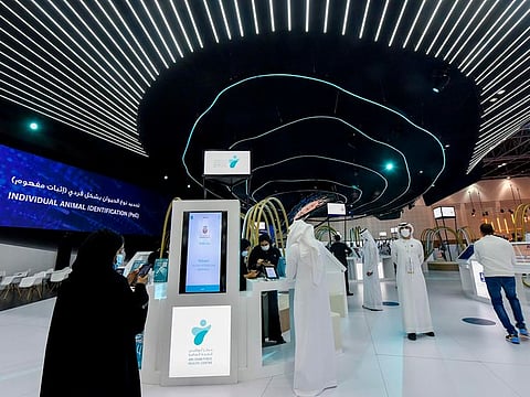 File photo of visitors at the Abu Dhabi government pavilion at Gitex.