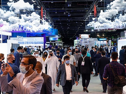 Visitors at Gitex Technology Week in Dubai.
