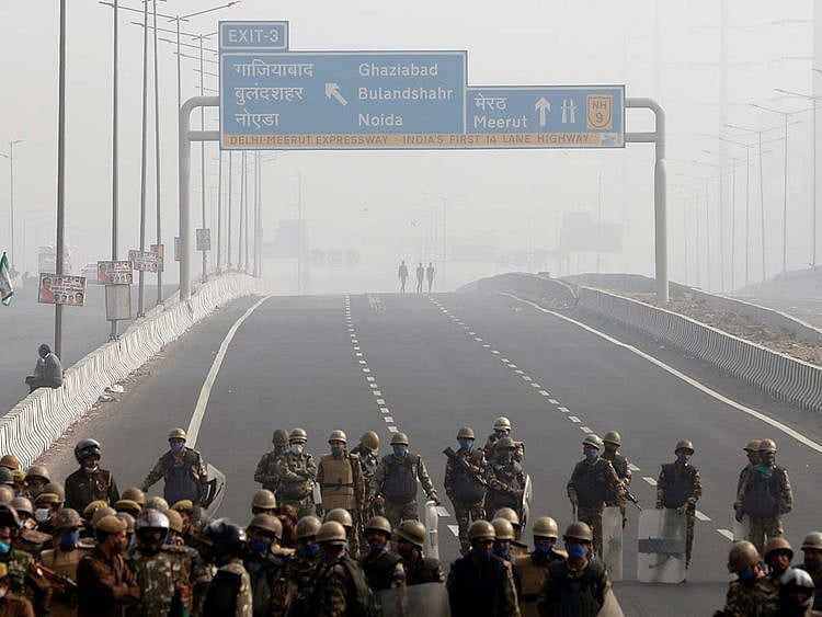Police Ghaziabad farmers strike