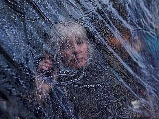 A blurry 2020: Our year of bubble living - behind plastic
