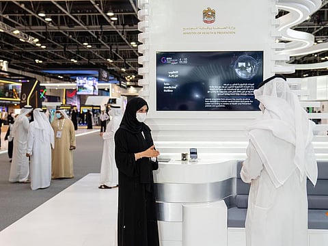  The Ministry of Health and Prevention's pavilion at GITEX Technology Week 2020 in Dubai.