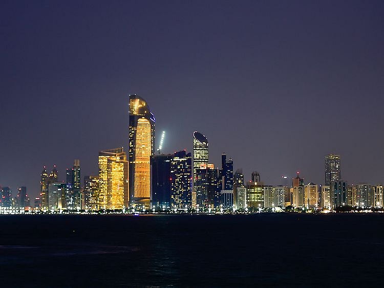 STOCK Abu Dhabi skyline corniche
