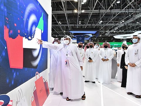 Visitors at the GDRFA stall at GITEX Technology Week in Dubai World Trade Center. Tourists coming to Dubai can now enjoy the benefits of Al Saada discount card.