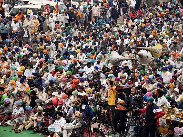 Farmers protest Delhi India