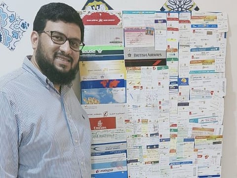 Indian expat in Dubai keeps boarding passes for a hobby