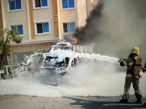 Fire brigade members used water and foam to extinguish and control the fire.
