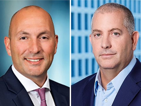 Mohieddine Kronfol, CIO - Global Sukuk and MENA FI, Franklin Templeton and Avraham Ortal, CEO of Leumi Partners who attended a panel discussion on Financing business growth at the UAE-Israel Business Leaders Summit.