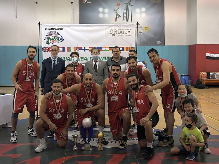 Syria won the Dubai Community Basketball Cup at Al Nasr Club