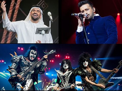 Hussain Al Jassimi, Atif Aslam and Kiss