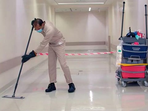 Jainul Das is a hospital worker and he ensures that the place is safe and sanitised for staff, patients and others 