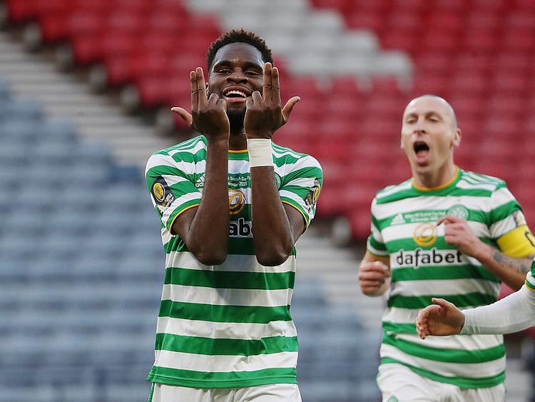  Celtic's Odsonne Edouard celebrates 