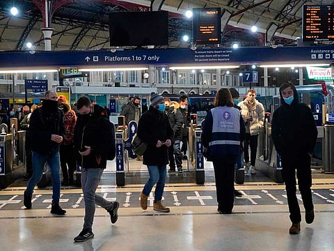 The Victoria Station in London during the morning rush hour on December 21, 2020. London was placed under stringent Tier 4 coronavirus restrictions as cases of the virus surge due to a new more infectious strain.