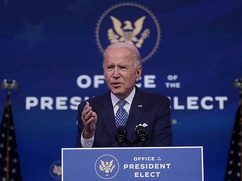 U.S. President-elect Joe Biden speaks about the recent massive cyber attack against the U.S.
