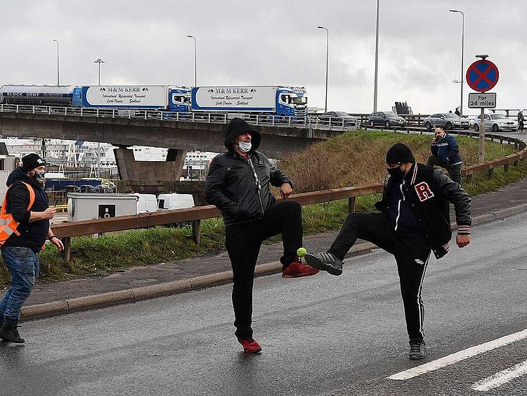 Lorry drivers dover england
