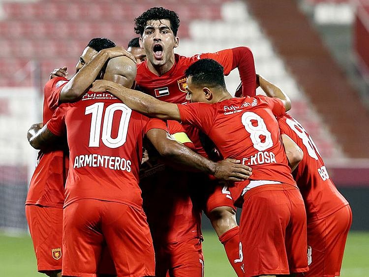 Shabab Al Ahli Dubai take on Bani Yas in the Arabian Gulf League