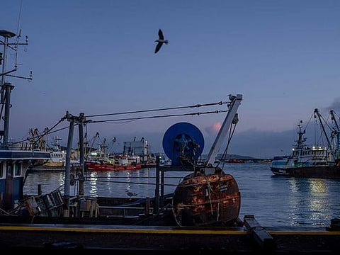 Fishing boats in the harbor of Brixham, England, Feb. 26, 2020. Britain and the European Union appeared on the cusp of a landmark post-Brexit trade agreement on Wednesday, Dec. 23, with negotiators in Brussels all but resolving the final issues, a person briefed on the talks said.